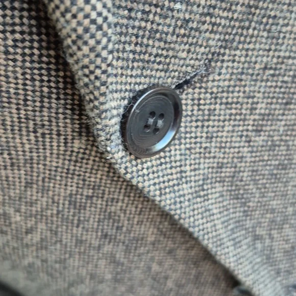 FRANK & OAK Laurier Fit Brown Weave TWEED Wool Blend Mens 38 S Sport Coat Blazer - Picture 4 of 11